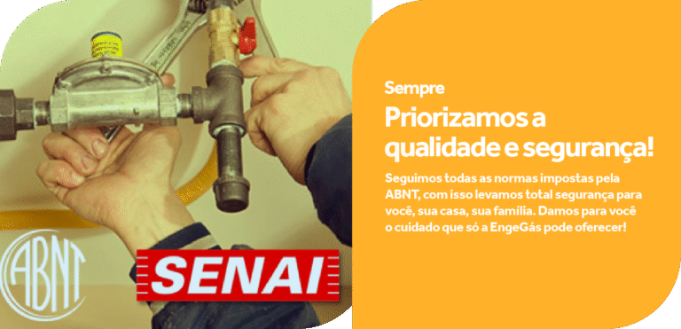 EngeGás segue as normas ABNT, equipe certificada SENAI